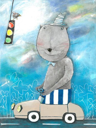 Mr Bär in road traffic by Sonja Mengkowski