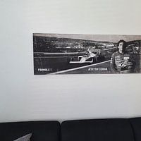 Klantfoto: Ayrton Senna foto portret van Bert Hooijer, op canvas