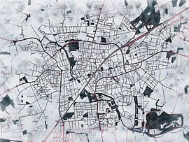 Carte de Ahlen avec le style 'White Winter' sur Maporia