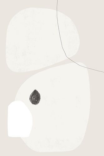 Minimalist Beige and White Geometric Shapes