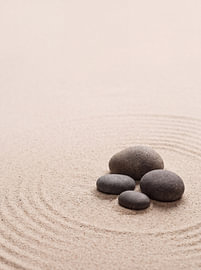 Zen Stones On Sand by Markus Gann