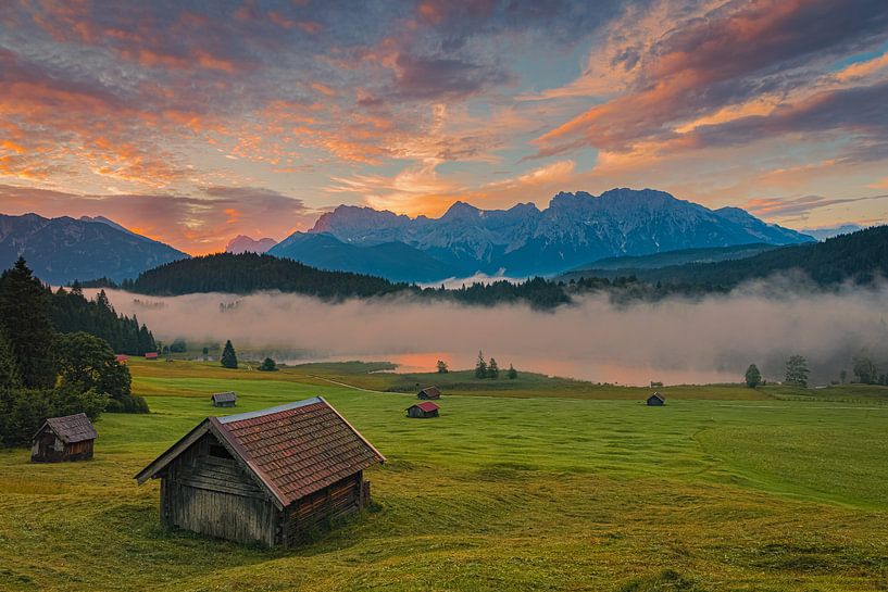 Sonnenaufgang am Geroldsee von Henk Meijer Photography