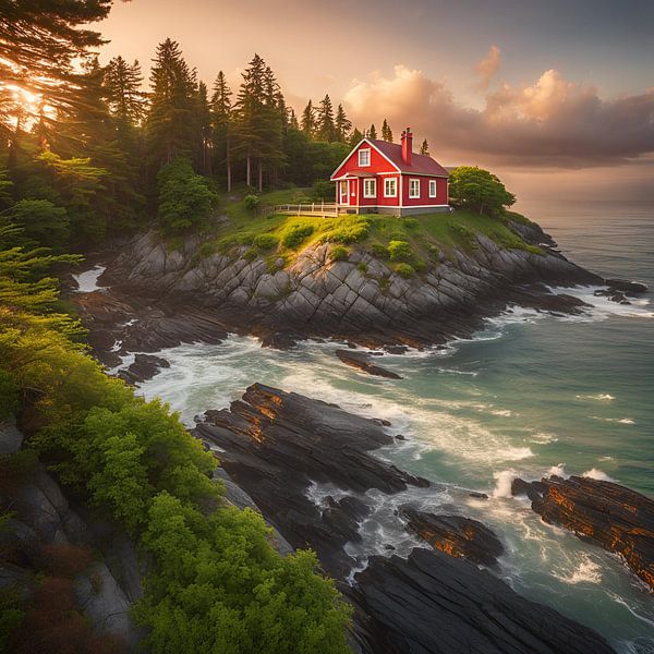 House on the cliff by HorizonArtistry