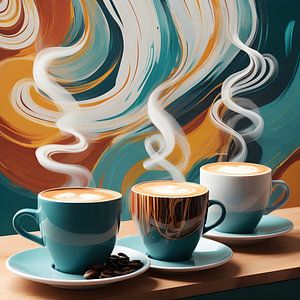 Café, couleur et abstraction à la perfection