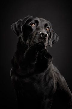 Fine-art portrait elegant Labrador Retriever by Lotte van Alderen
