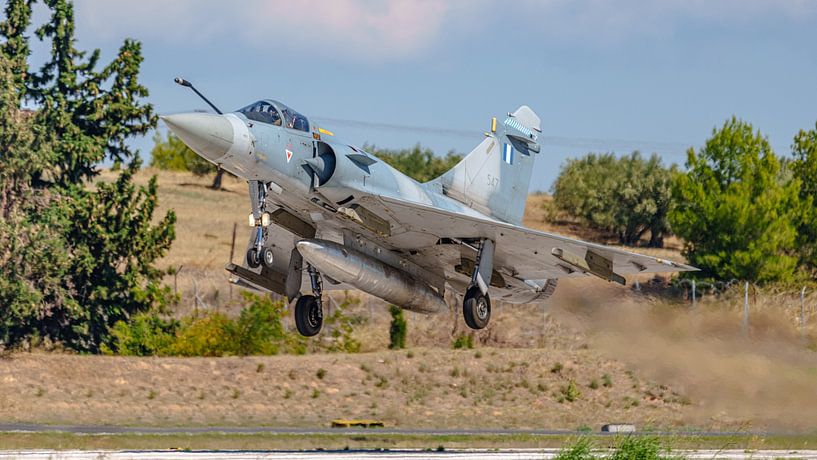 Landing Mirage 2000-5 of the Greek Air Force. by Jaap van den Berg
