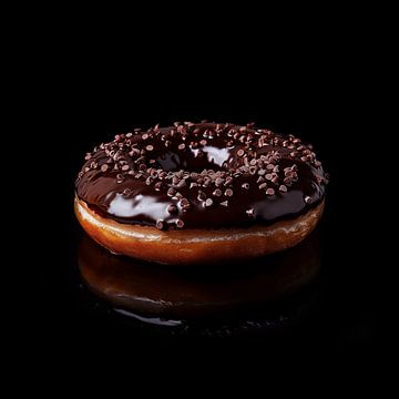 Donut van chocolade portret van TheXclusive Art