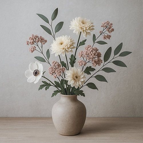 Rustige bloemenvazen