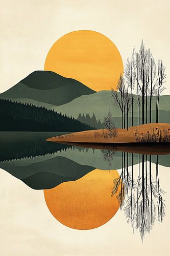 Mountain landscape in Mirror Image no.2