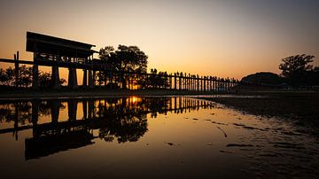 The U Bein Bridge in Myanmar by Roland Brack