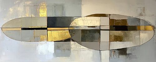 Gold Grey | Harmonie abstraite en or