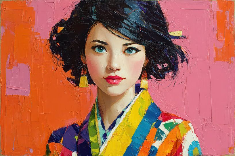 modern japanese art Geisha by Egon Zitter