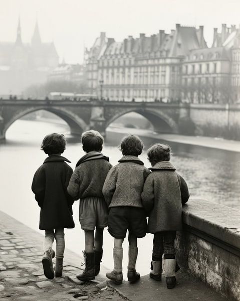 Quatre coquins en noir et blanc par Studio Allee