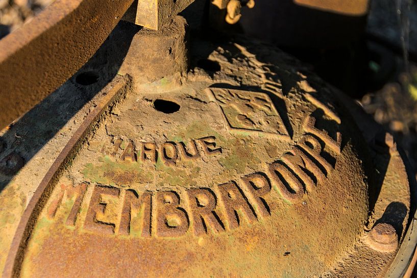 Old rusty hand pump by Ad Bervoets AdFont