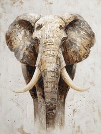 Elephant close-up by MNS Designs