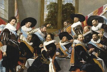 Banket van de Officieren van de St Adrian Civic Guard (de Calivermannen), Frans Hals