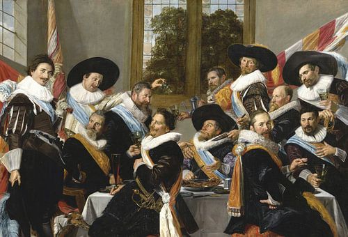 Banket van de Officieren van de St Adrian Civic Guard (de Calivermannen), Frans Hals