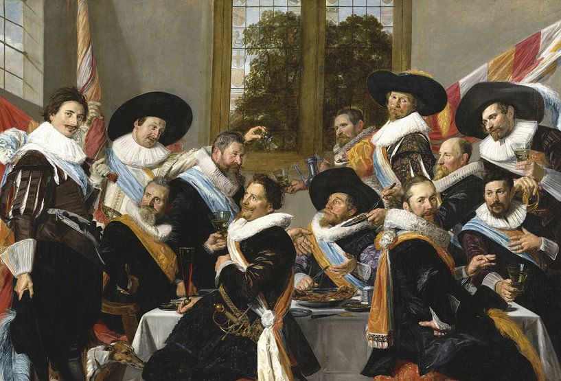 Banquet des officiers de la garde civile de Saint-Adrien (les calvinistes), Frans Hals par Des maîtres magistraux