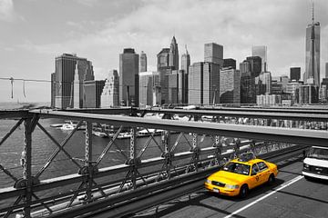 Manhattan (New York City) panorama - Yellow Cab sur Alexander Mol