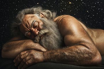 Slapende man van BEARpictureart