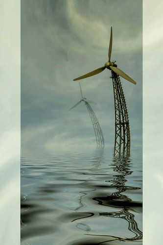 Windmolens in de zee