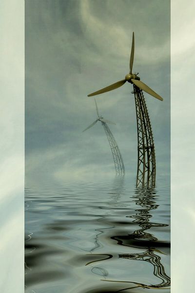 Windmolens in de zee van Christine Nöhmeier