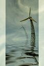Windmolens in de zee van Christine Nöhmeier thumbnail