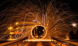 Vuur van de brug van T.B.- Foto