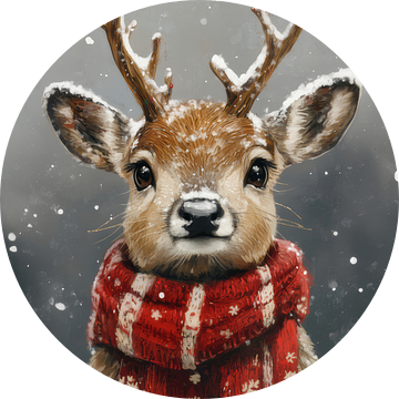 Wintermagie - Hert in Warm Rood - Hert - Kerst