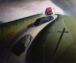 Grant Wood, Tod auf der Ridge Road, 1935