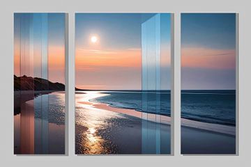 Beach and sea triptychon-02 by Rautenberg Digital Art Maritim