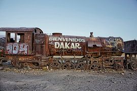 Ancien train dans un cimetière ferroviaire'Cementerio de los Trenes', Uyuni, Bolivie