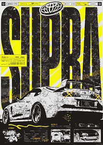 Schwarz-gelber Toyota Supra