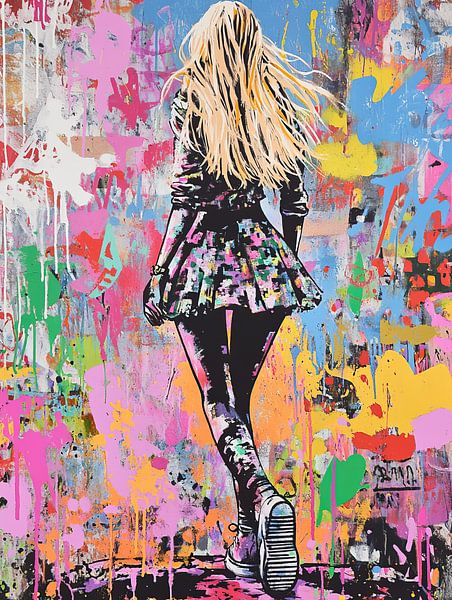 Marcher dans l'éclatement de l'abstraction par Peintures accrocheuses