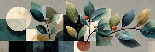 Lebendige Grüntöne und warme Orangetöne