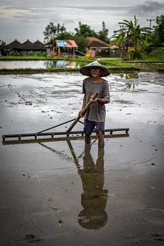 Balinese rijstveld werker van Wanderlier Photography