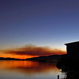 Brand tijdens zonsondergang van Exiit Photography