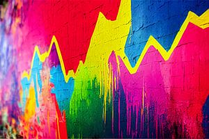 Graffiti Wand mit bunter Farbe