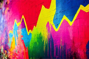 Graffiti Wand mit bunter Farbe von Animaflora PicsStock