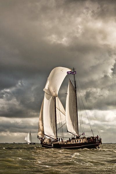 Schiff der Braunen Flotte bei Enkhuizen von Frans Lemmens