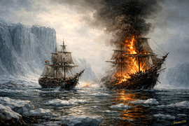 Inferno am Schelfeis – Arctic Privateer Clash1 von Johannas Art Creations