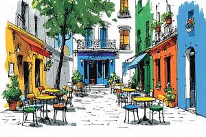 Cozy Terrace with Bright Colors