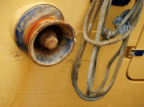 Detail van vissersboot