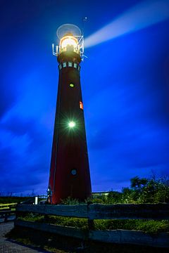 Vuurtoren van Schiermonnikoog bij avond