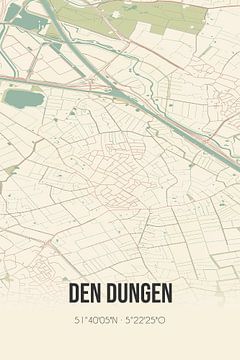 Vintage landkaart van Den Dungen (Noord-Brabant) van Rezona