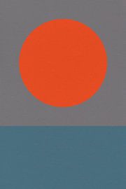 Sonne, Mond, Ozean. Ikigai. Abstrakte minimalistische Zen-Kunst III von Dina Dankers