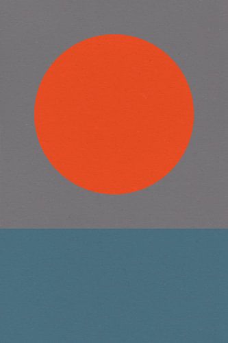 Zon, maan, oceaan. Ikigai. Abstracte minimalistische Zen kunst III