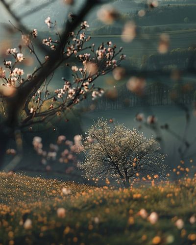 Gouden ochtend in de herfst