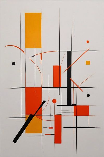 Dynamische Abstraktion mit primärer Farbpalette von Art & Soul Creations