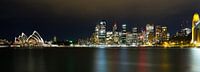 Sydney by Night in color, NSW Australie van Chris van Kan thumbnail
